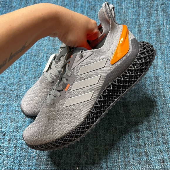 Adidas X90004D Running Shoes in Grey Matte Silver Orange - Picture 3 of 10